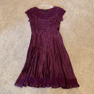 S.L. Fashions Short Sleeve Midi Dress